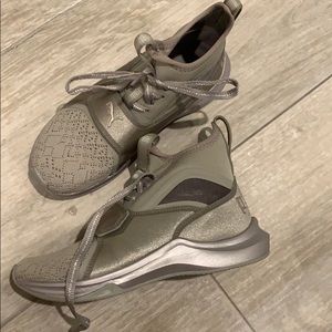 Puma silver high tops
